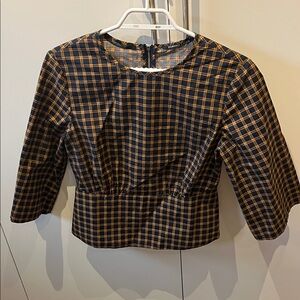 Scotch & Soda Checkered Black and Orange Blouse